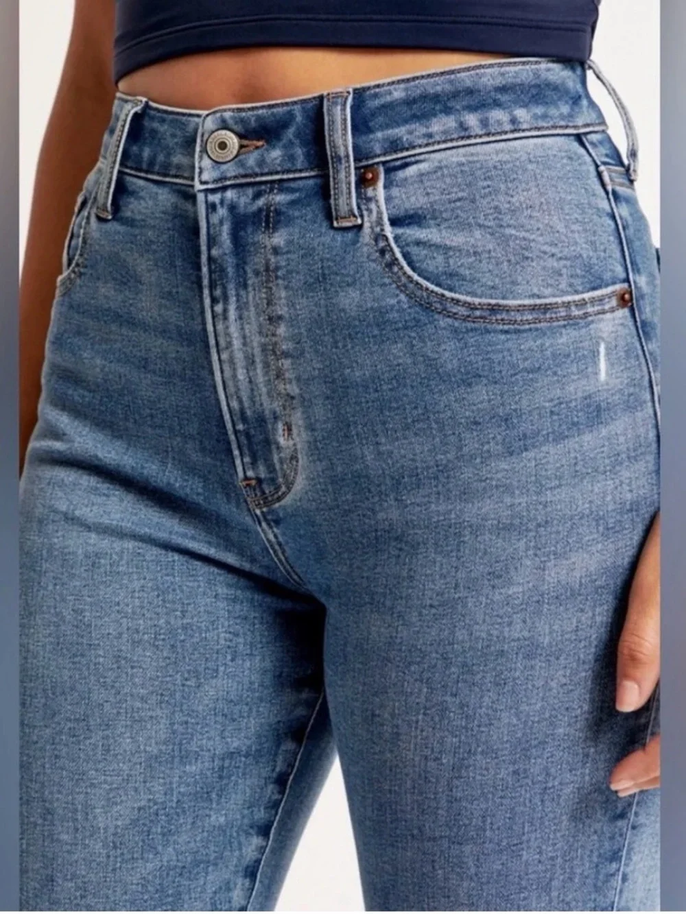 Abercrombie & Fitch Curve Love High-Rise Super Skinny Ankle Jeans Medium 27 R